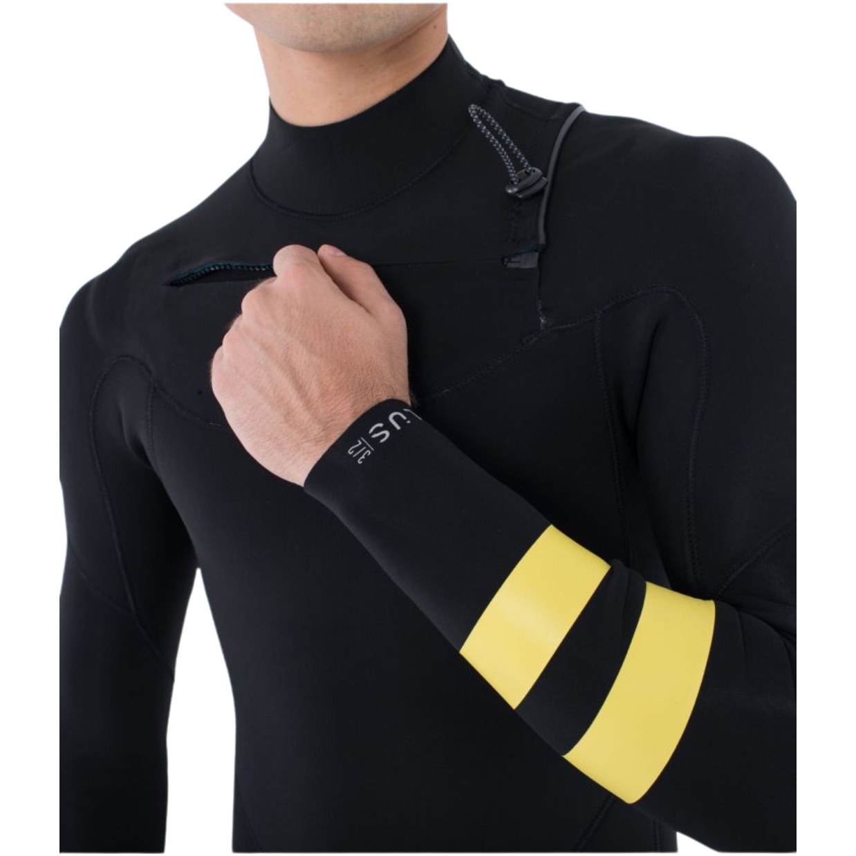 2025 Hurley Da Uomo Plus Nic II 3/2mm Chest Zip Muta MFS0014312 - Black